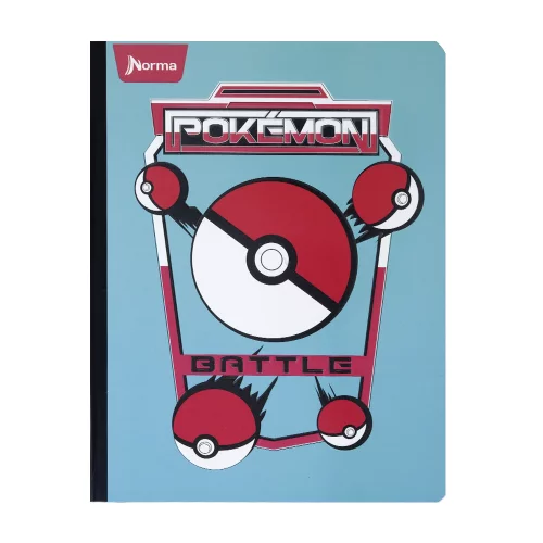 Cuaderno Cosido 100 Hojas Cuadriculado Pokemon - Bola Battle