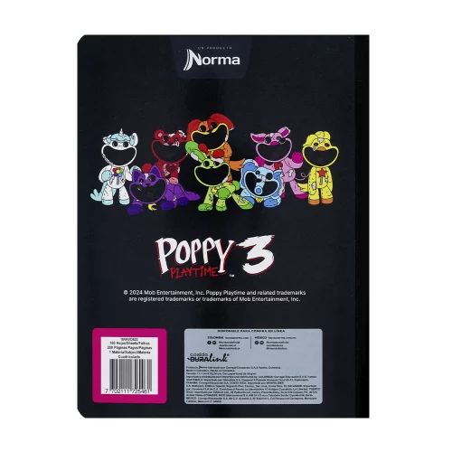 Cuaderno Cosido 100 Hojas Cuadriculado Poppy Playtime - Don'T Move
