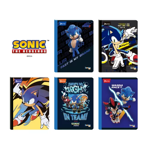 Cuaderno Cosido 100 Hojas Cuadriculado Sonic