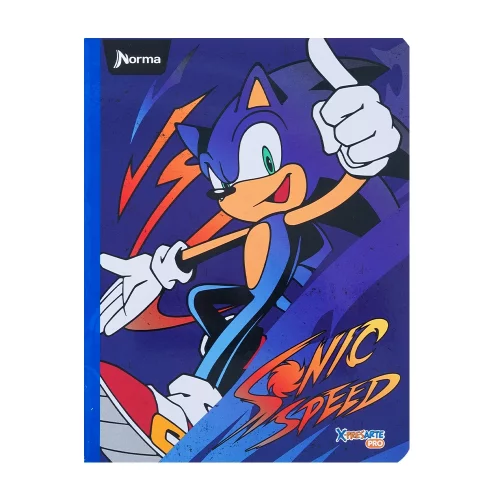 Cuaderno Cosido 100 Hojas Cuadriculado Sonic - Dedo Arriba