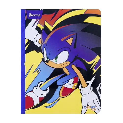 Cuaderno Cosido 100 Hojas Cuadriculado Sonic - Pie Adelante