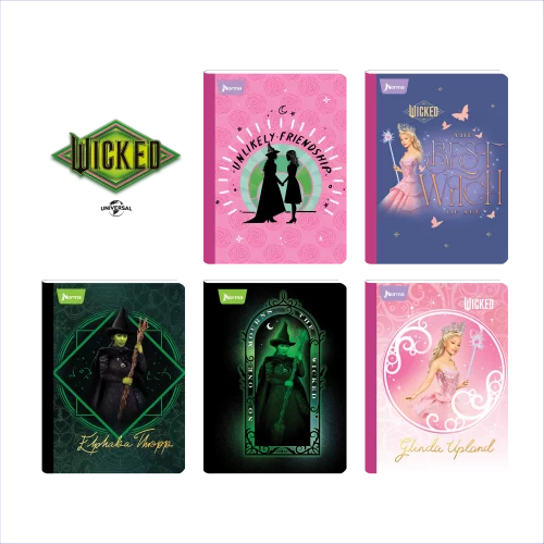 Cuaderno Cosido 100 Hojas Cuadriculado Wicked