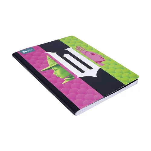 Cuaderno Cosido 100 Hojas Cuadriculado Wicked - Elphaba Y Glinda W Blanca