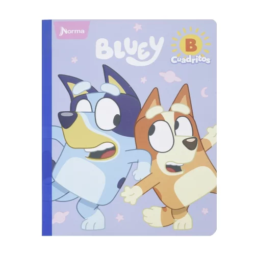 Cuaderno Cosido 100 Hojas Cuadritos B Cuadros 10Mm Bluey - Estrellas Y Planetas