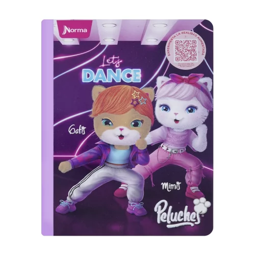 Cuaderno Cosido 100 Hojas Doble Línea Peluches - Clase De Baile