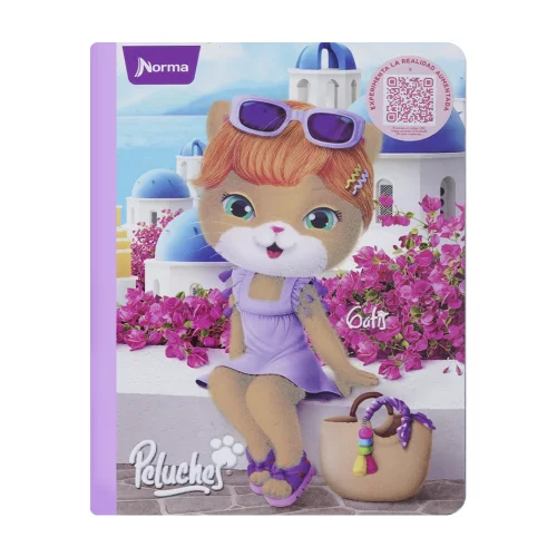 Cuaderno Cosido 100 Hojas Doble Línea Peluches - Santorini