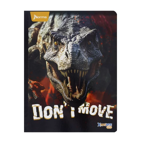 Cuaderno cosido 100 hojas doble línea Saurios - don't move