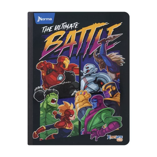 Cuaderno Cosido 100 Hojas Doble línea The Avengers - Batle