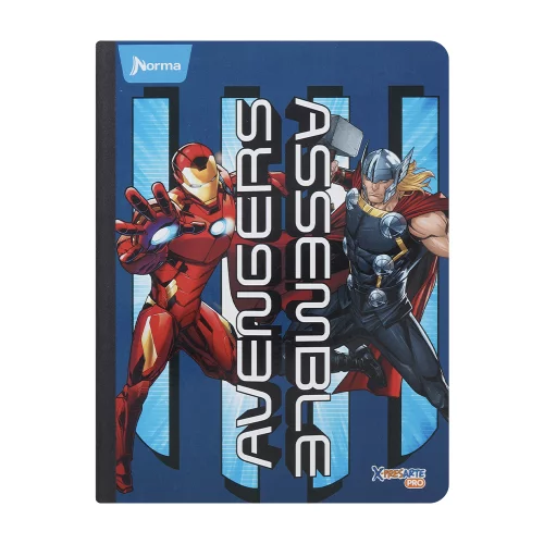 Cuaderno Cosido 100 Hojas Doble línea The Avengers - Iron Man & Thor