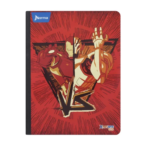 Cuaderno Cosido 100 Hojas Doble línea The Avengers - Iron Man Vs