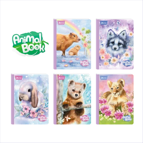Cuaderno Cosido 100 Hojas Linea Corriente Animal Book