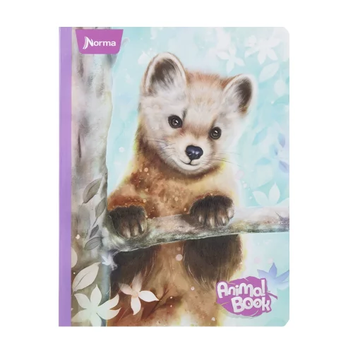 Cuaderno cosido 100 hojas línea corriente Animal Book - marta