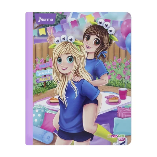 Cuaderno cosido 100 hojas línea corriente Antonia - fiesta disfraces