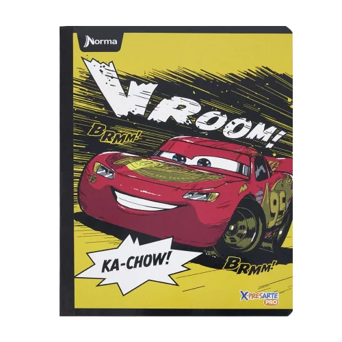 Cuaderno cosido 100 hojas línea corriente Cars - ka-chow!