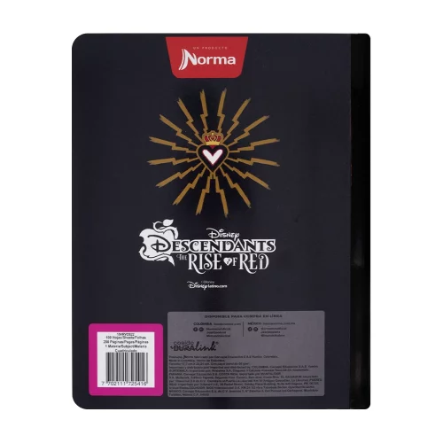 Cuaderno Cosido 100 Hojas Linea Corriente Descendientes - Wonderland