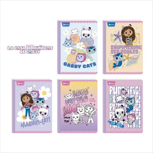 Cuaderno Cosido 100 Hojas Linea Corriente Gabby´S Dollhouse