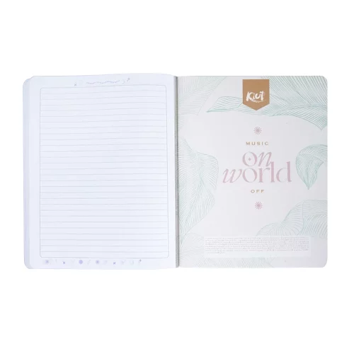 Cuaderno cosido 100 hojas línea corriente Kiut aroma authenticity