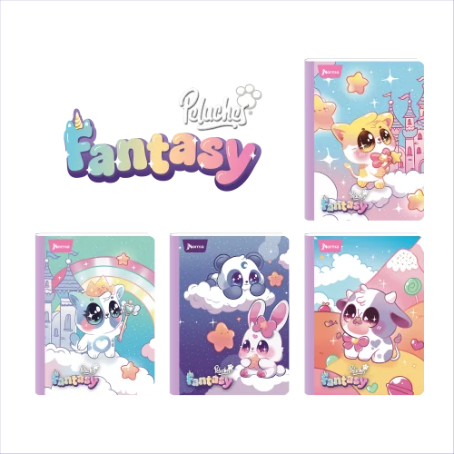 Cuaderno Cosido 100 Hojas Linea Corriente Peluches 1
