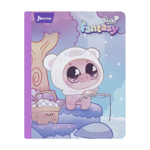 Cuaderno Cosido 100 Hojas Línea Corriente Peluches Fantasy - Cerdo