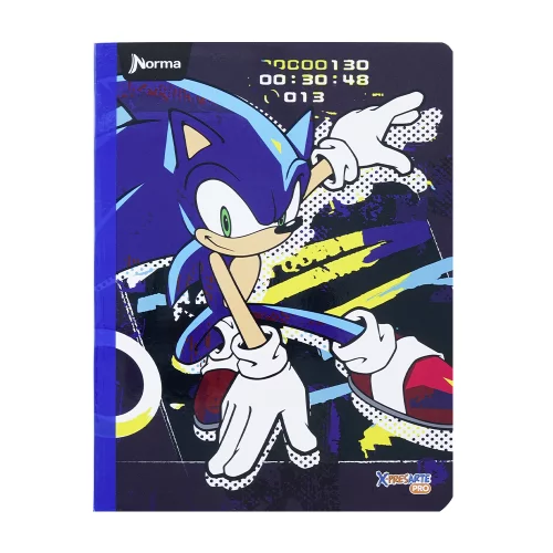 Cuaderno Cosido 100 Hojas línea corriente Sonic - Numeros