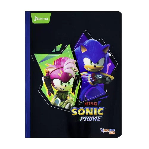 Cuaderno Cosido 100 Hojas Linea Corriente Sonic - Prime Garra