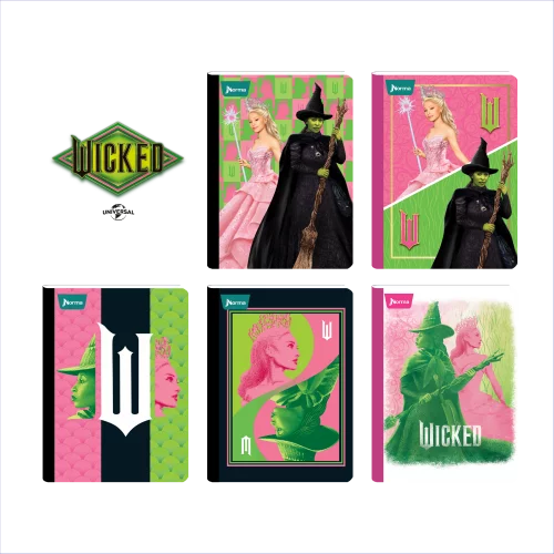 Cuaderno Cosido 100 Hojas Linea Corriente Wicked
