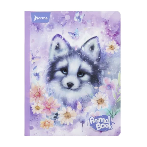 Cuaderno cosido 50 hojas cuadriculado Animal Book - zorro canadiense