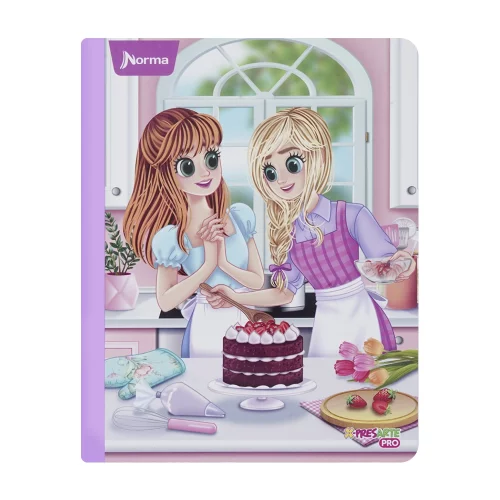 Cuaderno cosido 50 hojas cuadriculado Antonia - pastelera