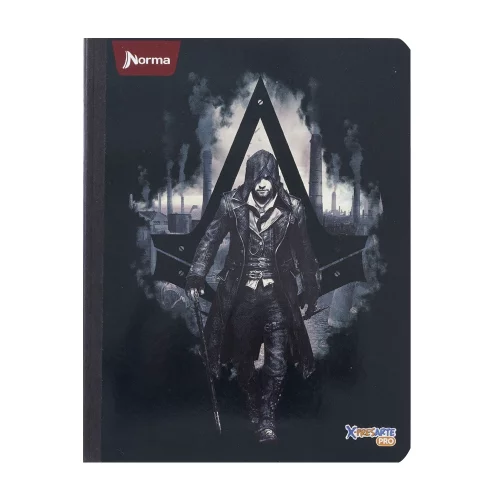 Cuaderno Cosido 50 Hojas Cuadriculado Assassins - Humo