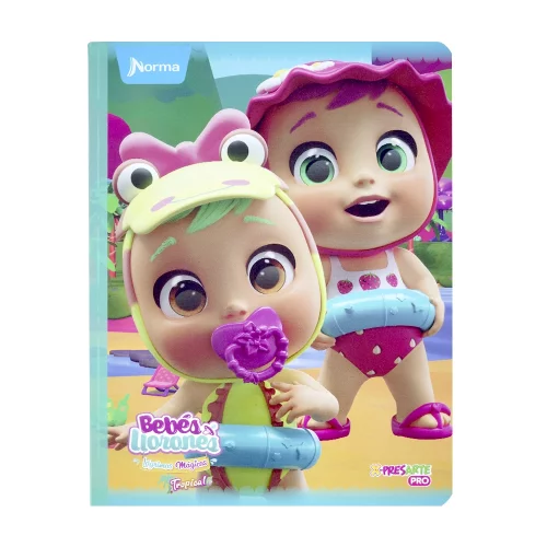 Cuaderno Cosido 50 Hojas Cuadriculado Cry Babies - Flotadores Azules Tropical