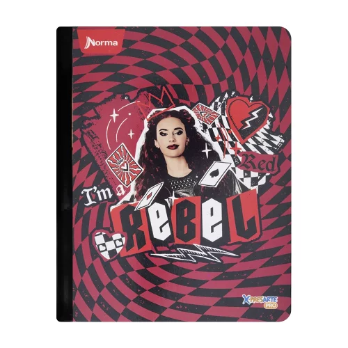 Cuaderno Cosido 50 Hojas Cuadriculado Descendientes - I'M A Rebel