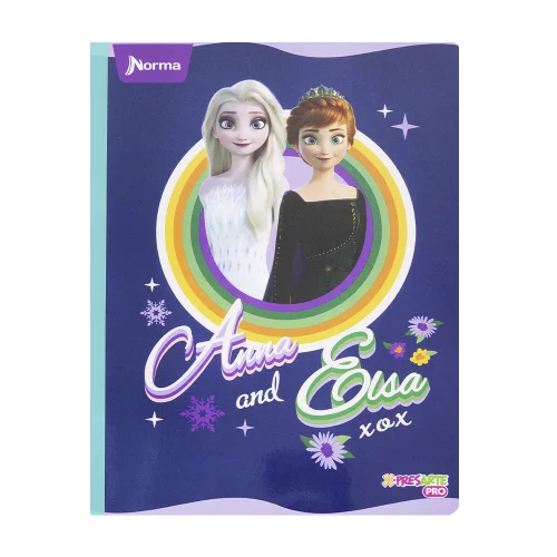 Cuaderno cosido 50 hojas cuadriculado Frozen - anna and elsa