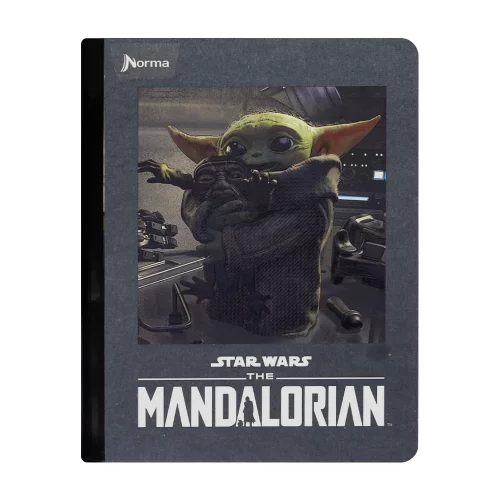 Cuaderno cosido 50 hojas cuadriculado Mandalorian - baby yoda
