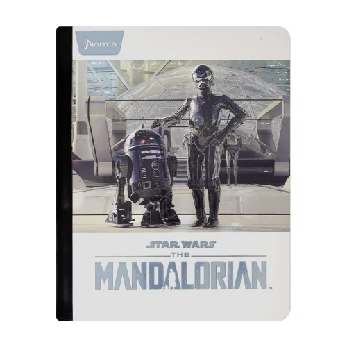 Cuaderno cosido 50 hojas cuadriculado Mandalorian - robots