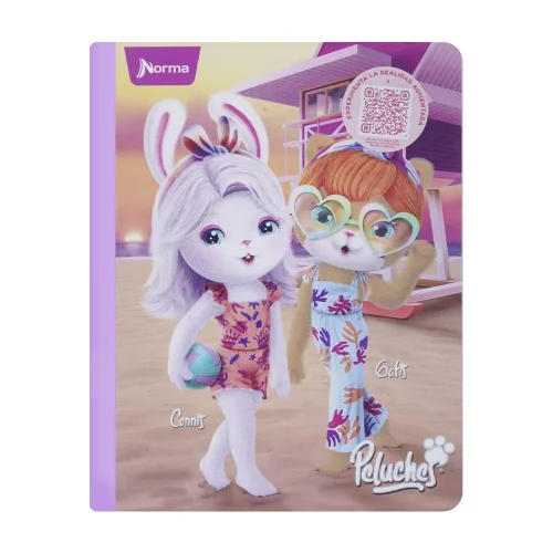Cuaderno Cosido 50 Hojas Cuadriculado Peluches - Tarde Playa