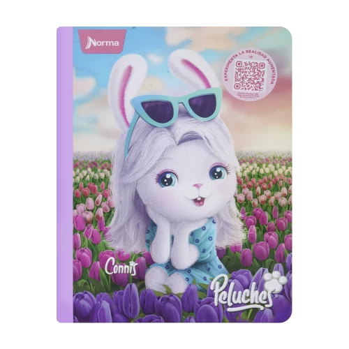 Cuaderno Cosido 50 Hojas Cuadriculado Peluches - Tulipanes