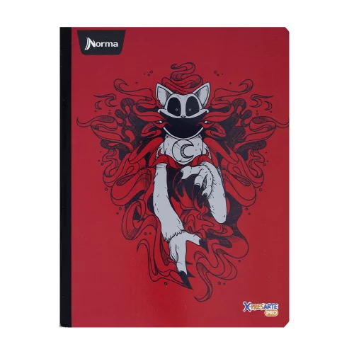 Cuaderno Cosido 50 Hojas Cuadriculado Poppy Playtime - Catnap Fondo Rojo
