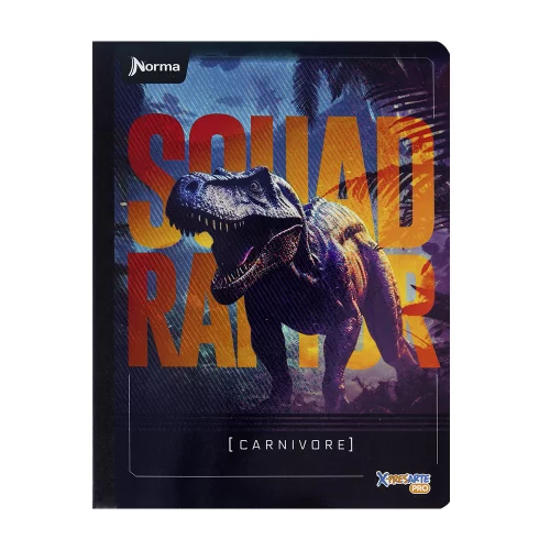 Cuaderno cosido 50 hojas cuadriculado Saurios - carnivore