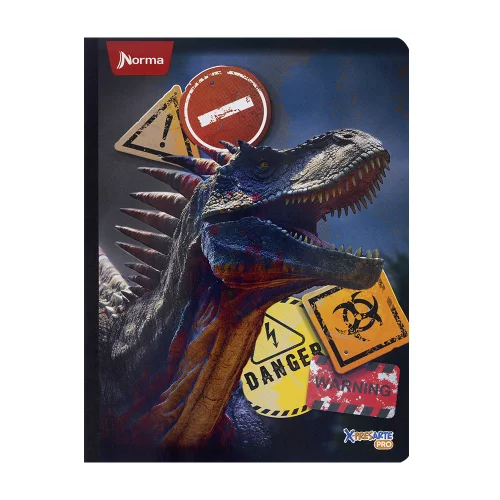 Cuaderno cosido 50 hojas cuadriculado Saurios - danger