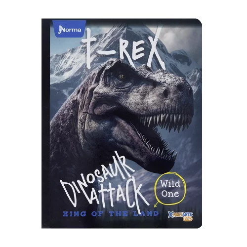 Cuaderno cosido 50 hojas cuadriculado Saurios - t-rex