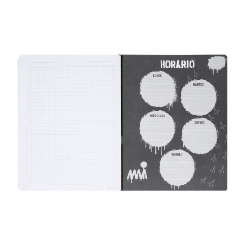 Cuaderno cosido 50 hojas cuadriculado Saurios - t-rex