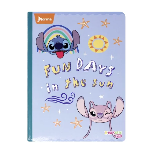 Cuaderno Cosido Hojas Cuadriculado Stitch Fun Days Tienda Norma