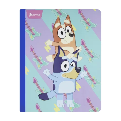 Cuaderno Cosido 50 Hojas Doble línea Bluey - Guitarras