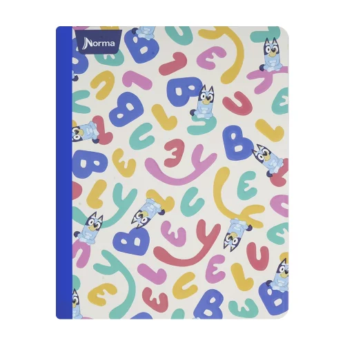 Cuaderno Cosido 50 Hojas Doble línea Bluey - Letras