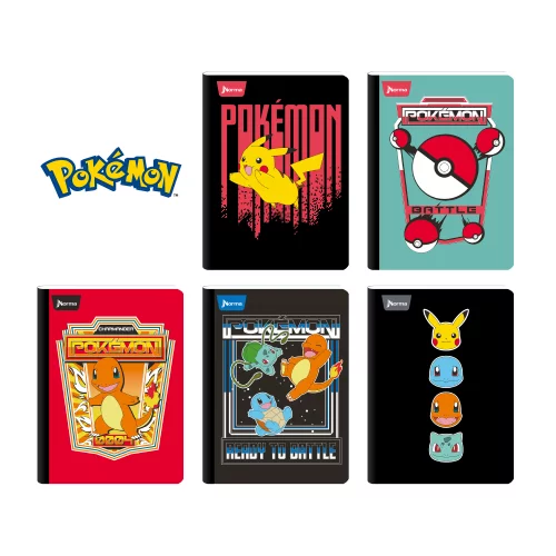 Cuaderno Cosido 50 Hojas Doble Linea Pokemon