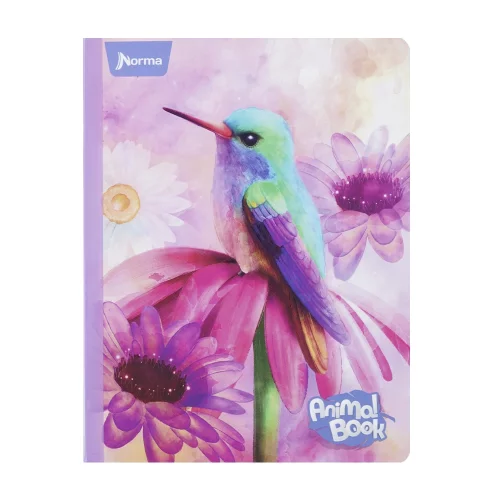 Cuaderno cosido 50 hojas línea corriente Animal Book - colibri