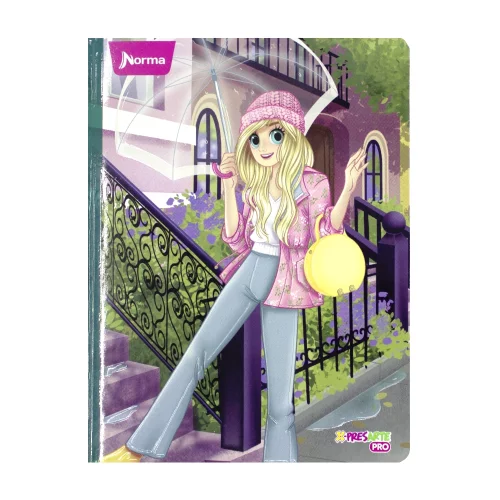 Cuaderno Cosido 50 Hojas Linea Corriente Bonequinhas Antonia - Sombrilla