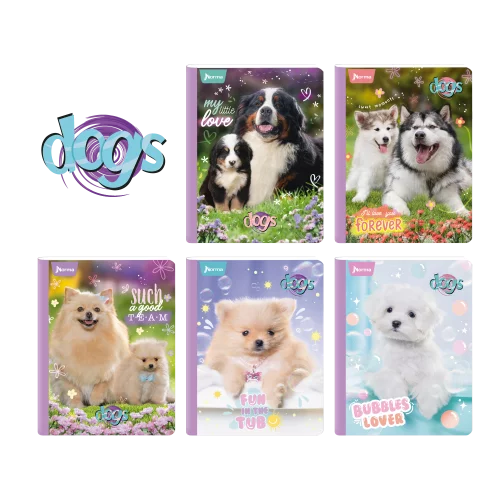 Cuaderno Cosido 50 Hojas Linea Corriente Dogs
