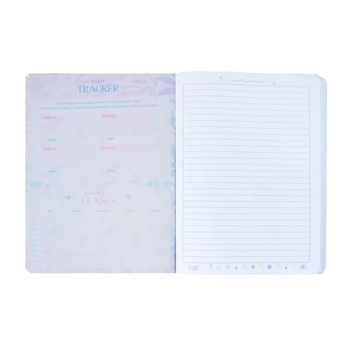 Cuaderno cosido 50 hojas línea corriente Kiut soft girl era