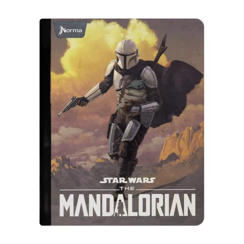 Cuaderno cosido 50 hojas línea corriente Mandalorian - nube amarilla